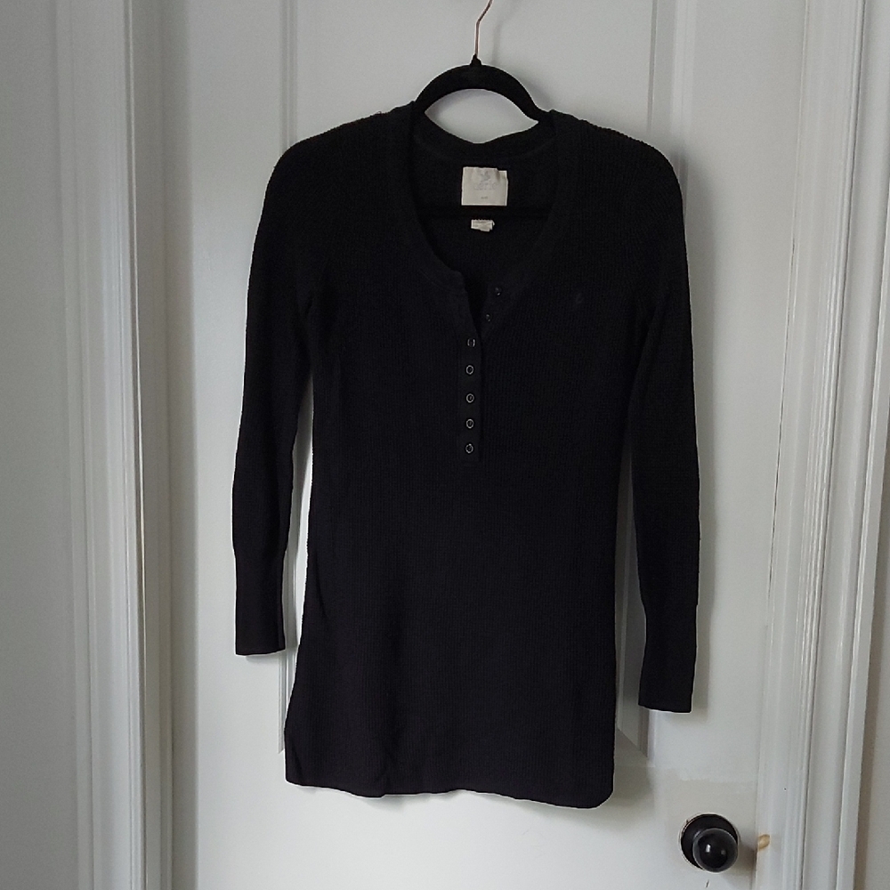 Aerie Black Fitted Long Sleeve